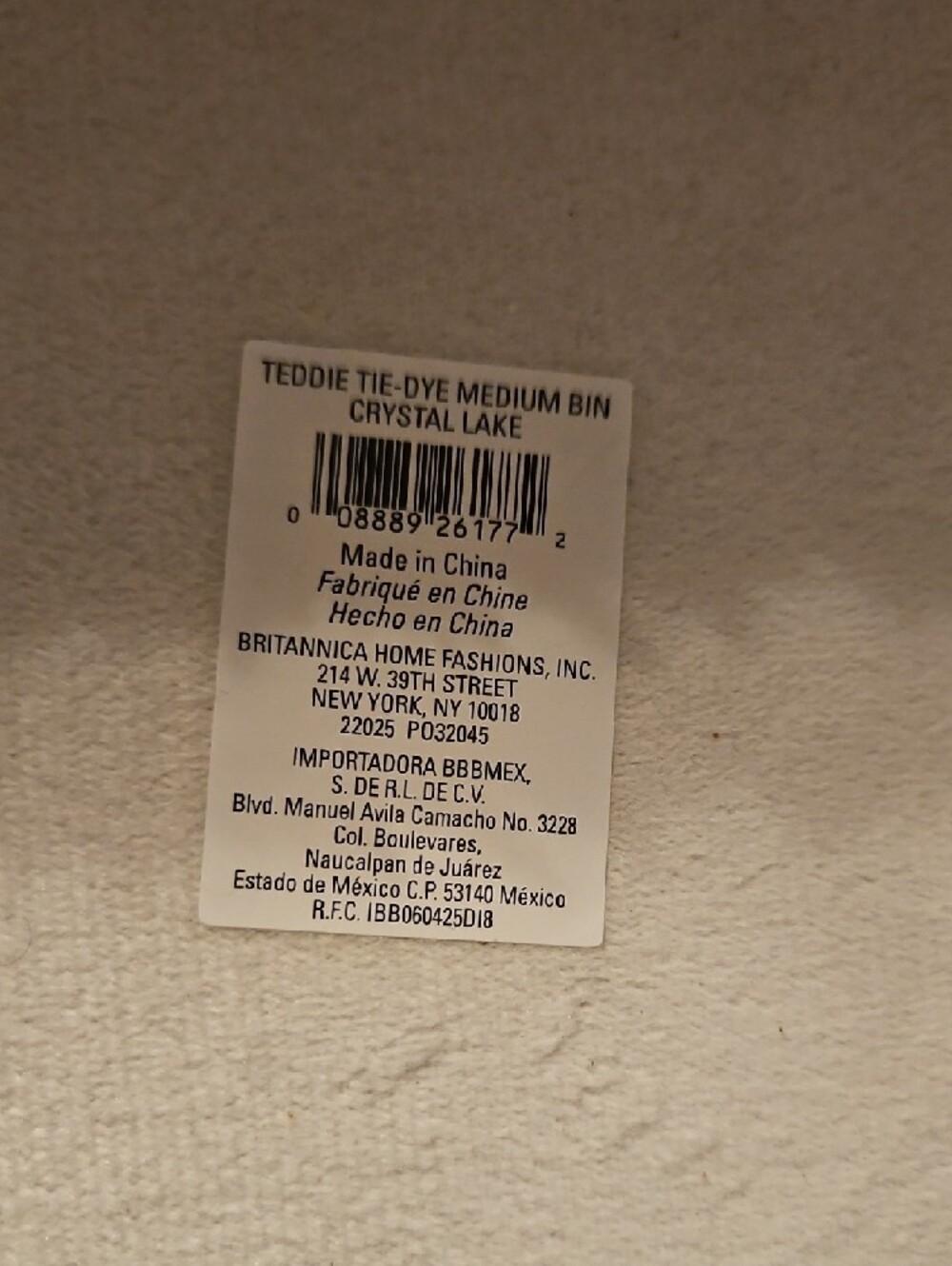 UGG Teddie Tie-Dye Medium Storage Bin - Picture 2 of 3